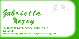 gabriella mezey business card